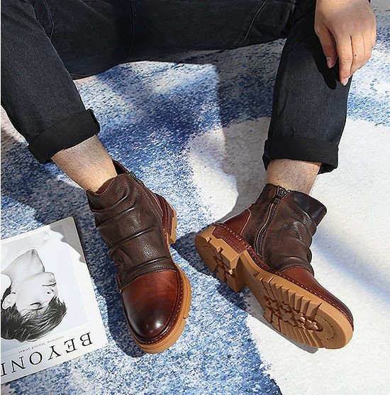 ☆受注制作☆ 本革ブーツ メンズ 2color シューズ・靴（メンズ