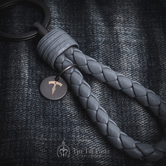 【波賽頓精品手工皮件】山羊皮 編織鑰匙圈 汽車鑰匙包 鑰匙皮套 車鑰匙皮套 第2張的照片