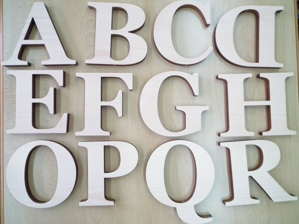 木製アルファベットセリフC《大》 2枚目の画像