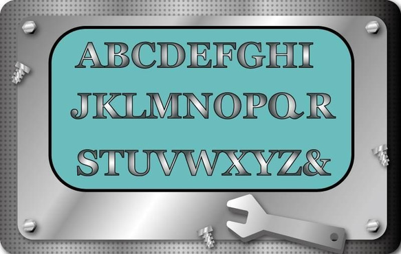 表札・ステンレス　ネームプレート(鏡面磨き）アンダーバー付き自立タイプ《９文字用》 2枚目の画像