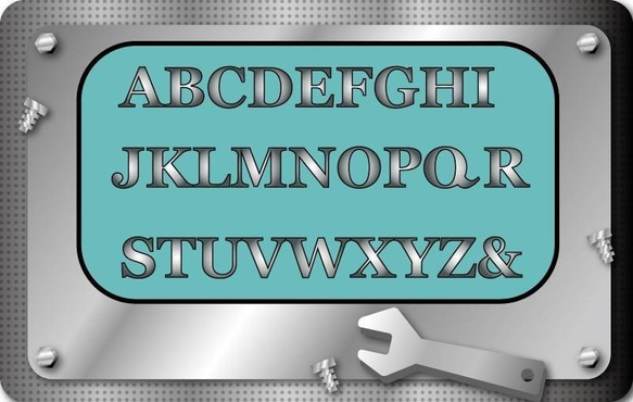 表札・ステンレス　ネームプレート(鏡面磨き）アンダーバー付き　壁取り付けタイプ《９文字用》 4枚目の画像