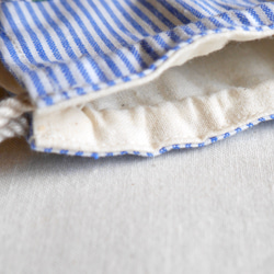 リバティの小さな巾着✨ストライプ× Orchard オーチャード 2枚目の画像