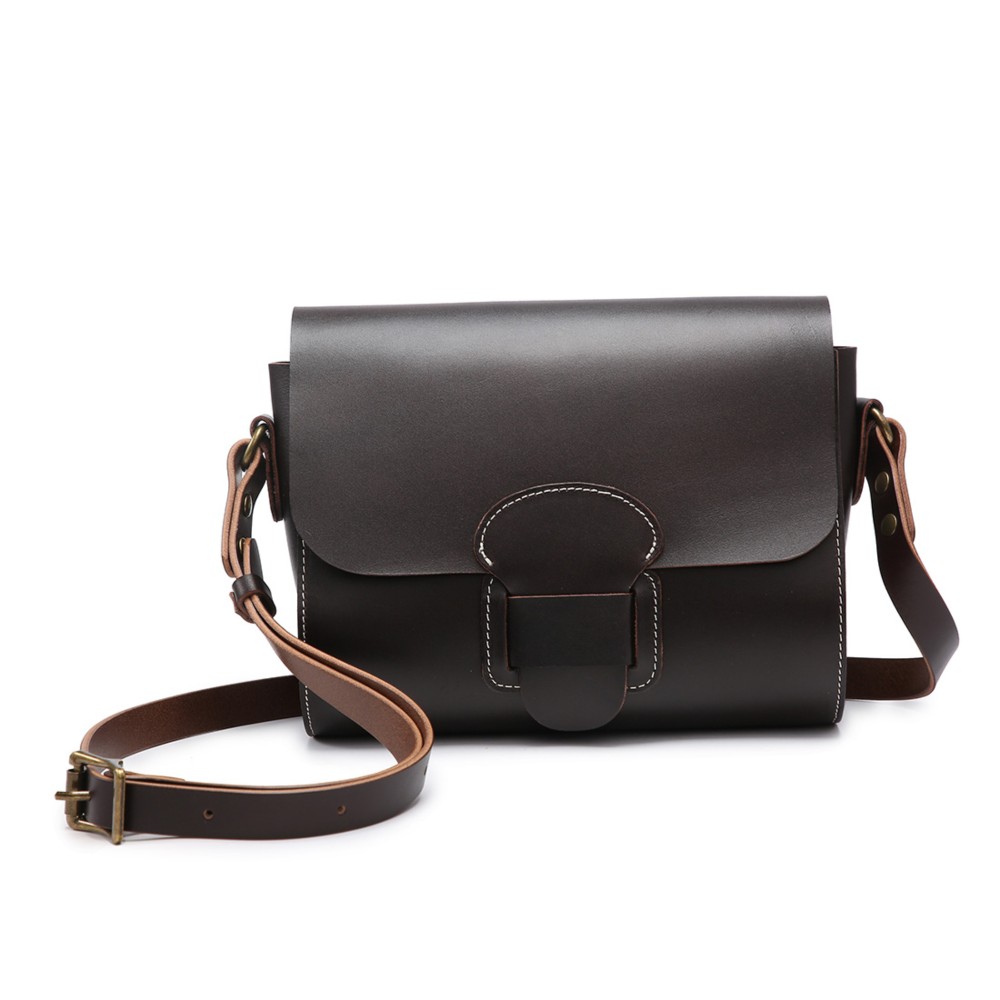 FURLA 本革斜めがけショルダーバッグ ダークブラウン