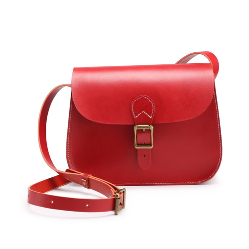 本物 プラダ ショルダーバッグ レディース 焦げ茶色 赤 ロゴ 本革 レザー 中古・古着通販】PRADA (プラダ) ショルダーバッグ レッド