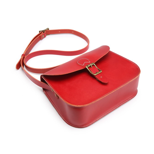 ショルダーバッグ 本革 ヌメ革 斜めがけ 背面ポケット付き レディース