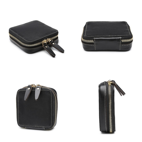 ジュエリーポーチ アクセサリーポーチ 本革 レザー コンパクト