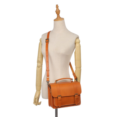 サッチェルバッグ ハンドバッグ ショルダーバッグ 本革 ヌメ革 マチ付