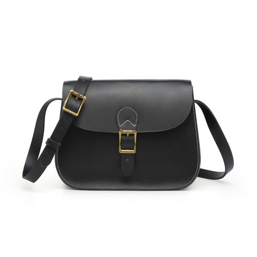 ショルダーバッグ 本革 ヌメ革 斜めがけ 背面ポケット付き レディース