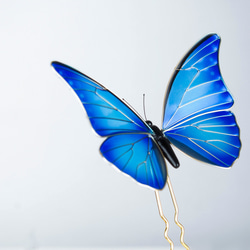 モルフォ蝶のかんざし 5枚目の画像