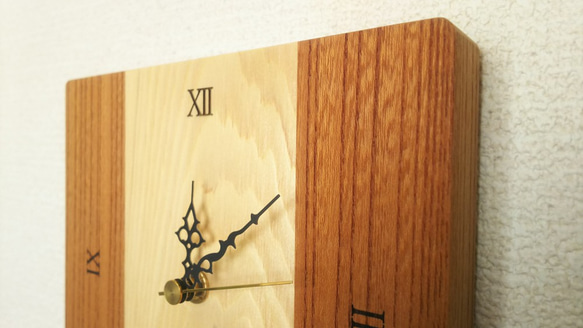 小さめ　木の壁掛け時計　Ⅱ 4枚目の画像