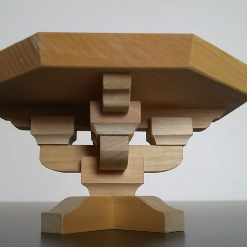 青森ヒバ 天然木 花台 盆栽台 置き台 飾り台 一枚板 青森ヒバ 木製