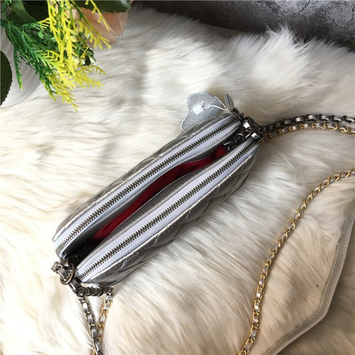 ショルダーバッグ キルティング シルバー ミニショルダーバッグ