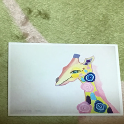 カラフルなゾウ&花と仔象その他ポストカードセット 4枚目の画像
