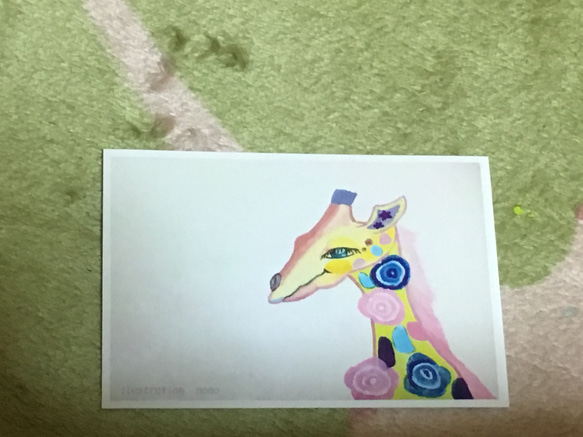 カラフルなゾウ&花と仔象その他ポストカードセット 4枚目の画像