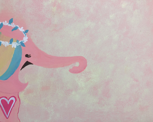 カラフルなゾウ 絵画 nono 通販 6463331｜Creema(クリーマ)