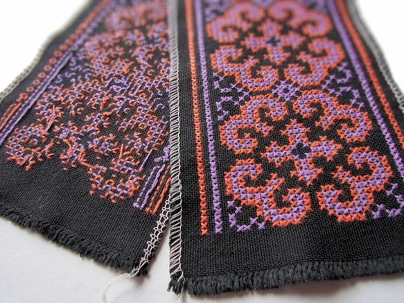 ヤオ族刺繍布ボーダー（I0168/4in-A04） 3枚目の画像