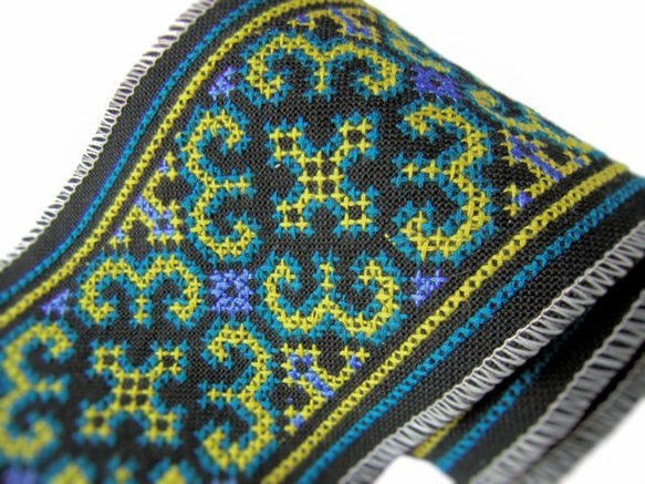 ヤオ族刺繍布ボーダー（I0168/4in-A05） 1枚目の画像