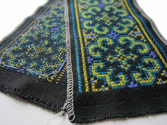 ヤオ族刺繍布ボーダー（I0168/4in-A05） 3枚目の画像