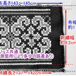 ヤオ族刺繍布ボーダー（I0168/4in-A05） 4枚目の画像