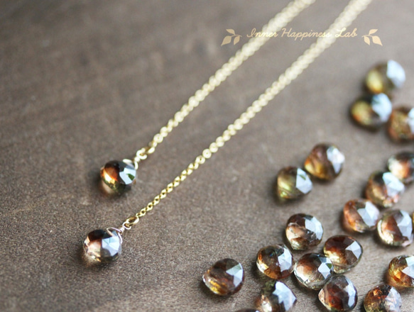 アンダルサイト　ピアス　宝石質　14KGF 希少！アンダルサイトのひと粒ピアス｜14kgf | Bear's Jewelry