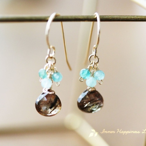 14kgfミルキーアクアマリンチェッカーカット・グランディディエライト