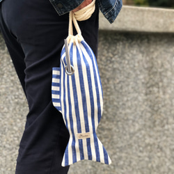 海龜好朋友 隨身環保袋-藍白夏天  Eco-friendly reusable cloth bag 第1張的照片