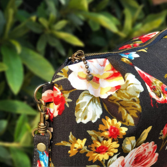 春日綻放隨身拉鍊包-古典玫瑰  Budding bloom Clutch zipper Bag 第5張的照片