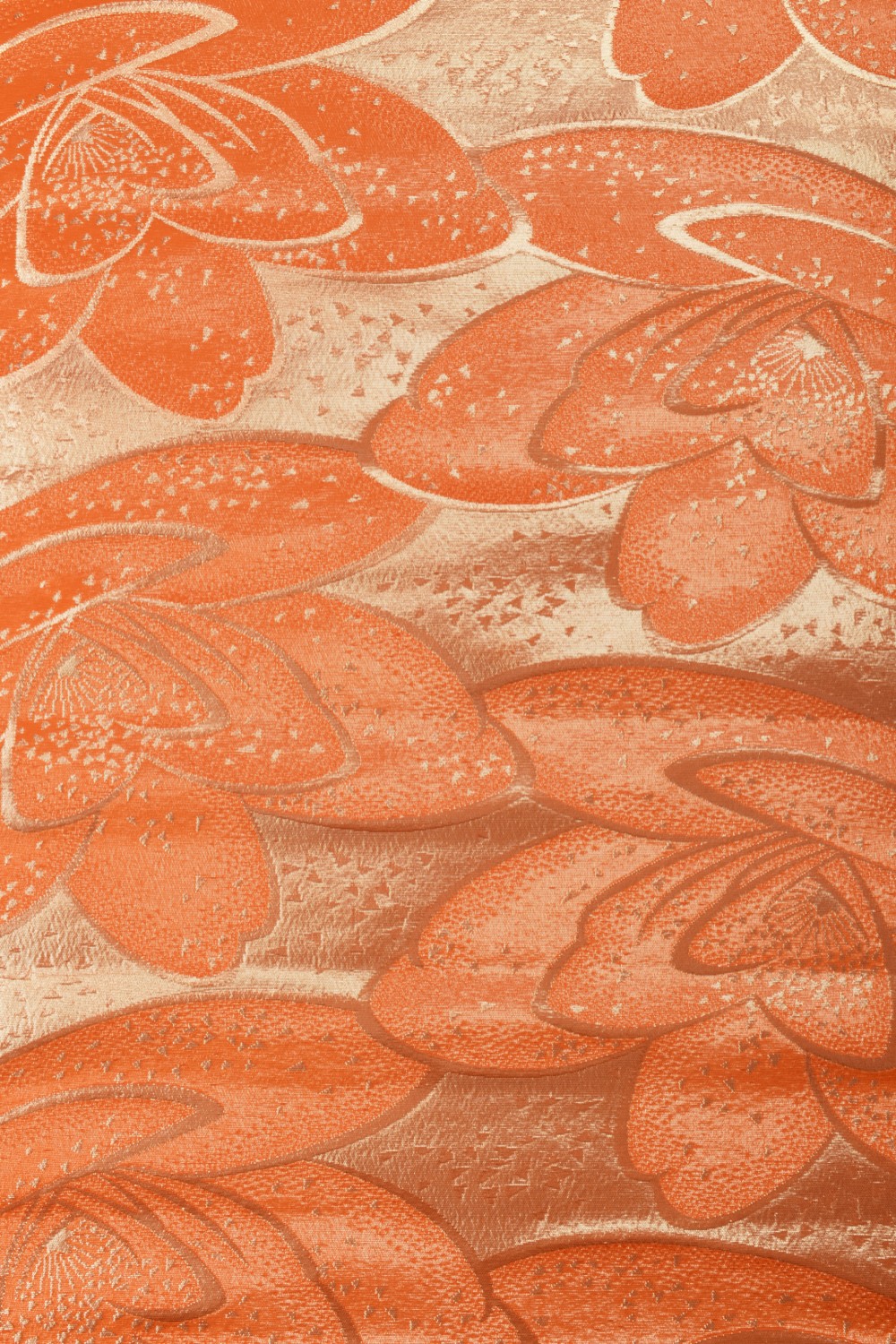 京織　帯地「浮き椿」