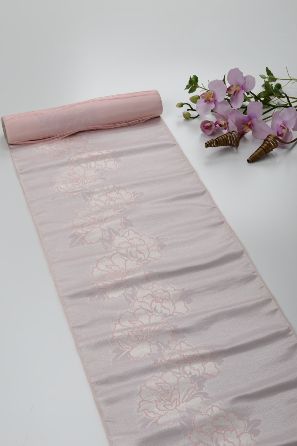 京織　帯地「カトレア」