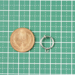 ［10個］ サージカルステンレス / カン付き フープ イヤリング ［ 銀 シルバー ］ 13mm / パーツ / 金属 4枚目の画像