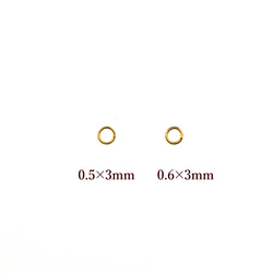 ［100個］ サージカルステンレス / 丸カン ［ 0.6 X 3mm ］［ ゴールド 金 ］ アクセサリー パーツ / 2枚目の画像