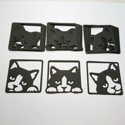 クラフトパンチ 3匹の猫ちゃん アカ 各10枚 計30枚【004-2】 DIYパーツ