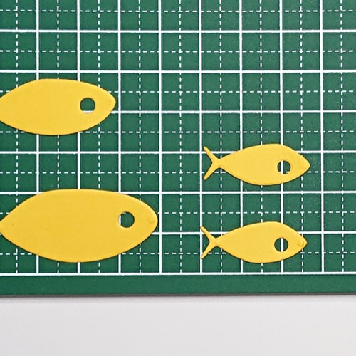 再販】クラフトパンチ 3色のさかなたち 計120枚【008】 DIY