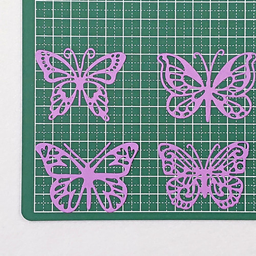 クラフトパンチ 4種類の蝶 むらさき 計40枚【015-5】 DIYパーツ craft