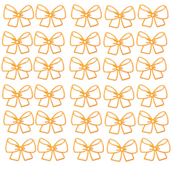 クラフトパンチ 蝶結びリボン オレンジ 30枚【025-9】 2枚目の画像
