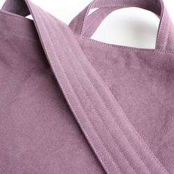 やさしい布のショルダーバッグ L【菫 ｽﾐﾚ】帆布 3枚目の画像