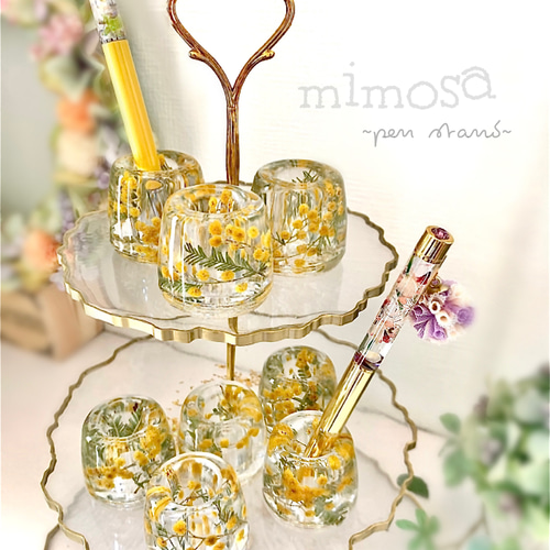 ミモザペンスタンド＆印鑑立て その他インテリア雑貨 Pear Heart 通販