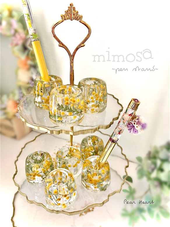 ミモザペンスタンド＆印鑑立て その他インテリア雑貨 Pear Heart 通販