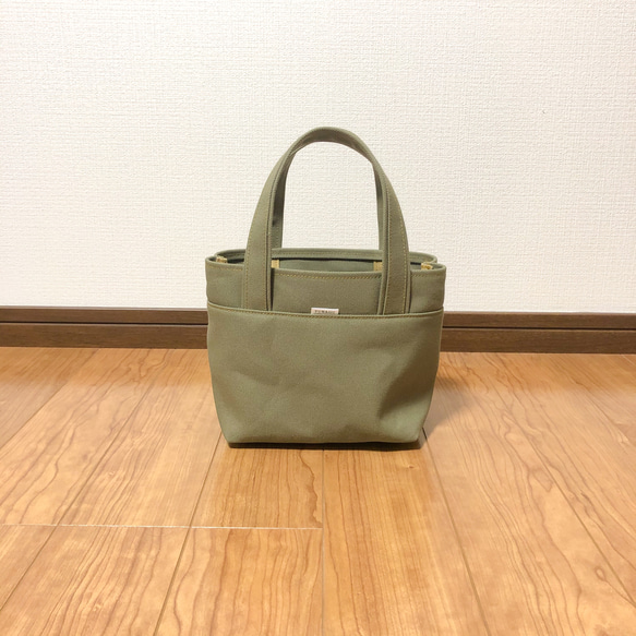 倉敷8号帆布　ラウンドトートバッグ　ハンドメイド 倉敷8号帆布 ラウンドトートバッグ ハンドメイド - トートバッグ