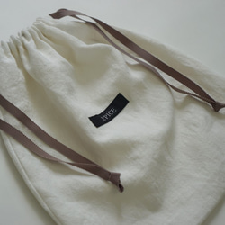 リネン　エプロンドレス　Dressy line White 10枚目の画像