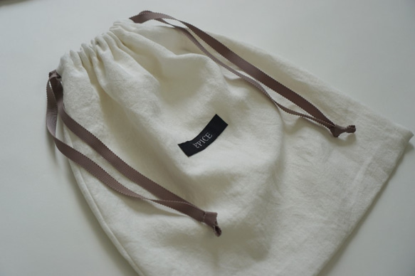 リネン　エプロンドレス　Dressy line White 10枚目の画像