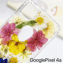 スマホリング付き ・Google pixel 3・Google Pixel4・Google Pixel 5・押し花ケース 3枚目の画像