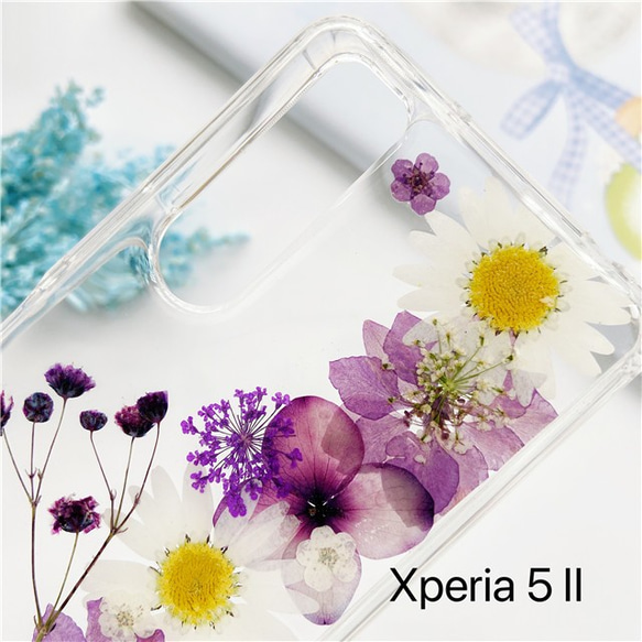 押し花ケース・Xperia 5 II・Xperia Ace ・Xperia 10 II・Xperia 1 II多機種対応 2枚目の画像