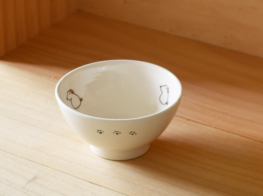 茶道具　犬茶碗 楽天市場】茶碗 柴犬 犬好き 飯碗 飯器/ ふろしき豆柴中平茶碗