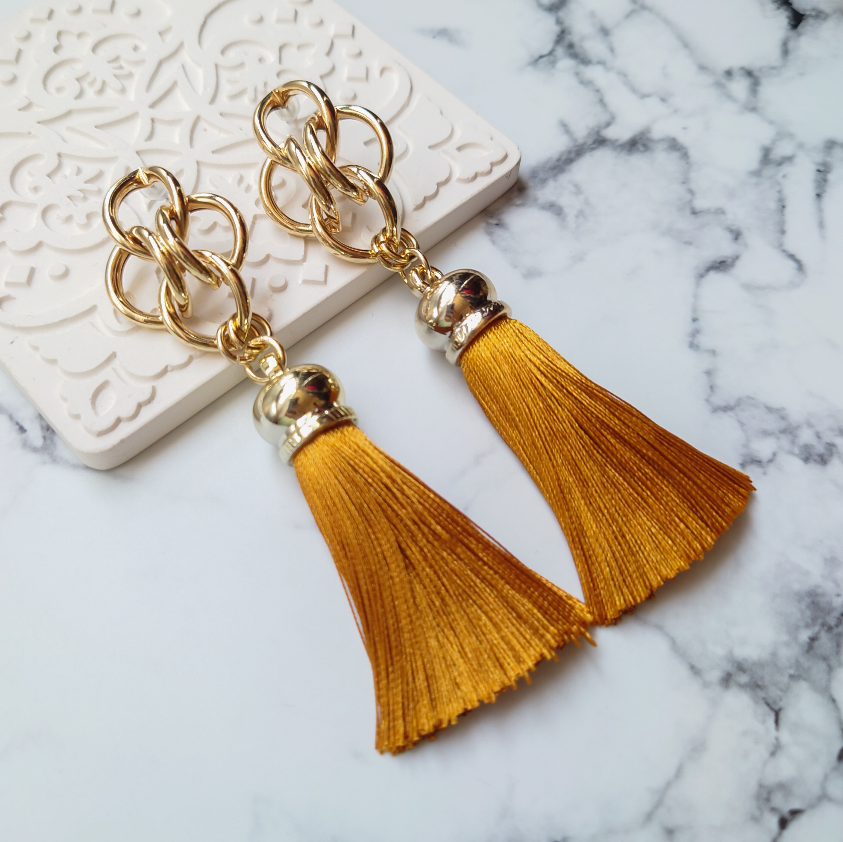 【特集掲載】こっくり秋色タッセル  結婚式 ウェディング  和装  ピアス イヤリング 前撮り 花嫁 卒業式 入学式