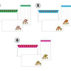 一筆せんレターセット（きのこ）２パックセット 4枚目の画像