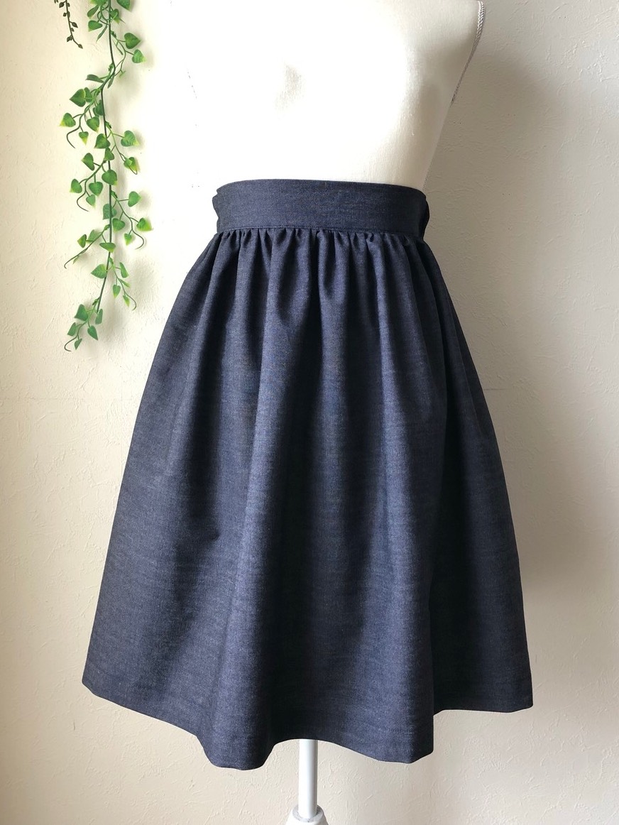 サイズオーダー/児島デニムウエストギャザースカート