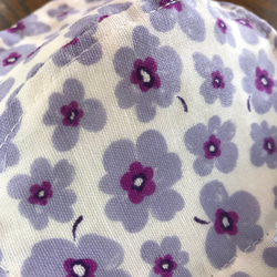 レディース立体夏マスク【可愛い薄紫の花】 2枚目の画像