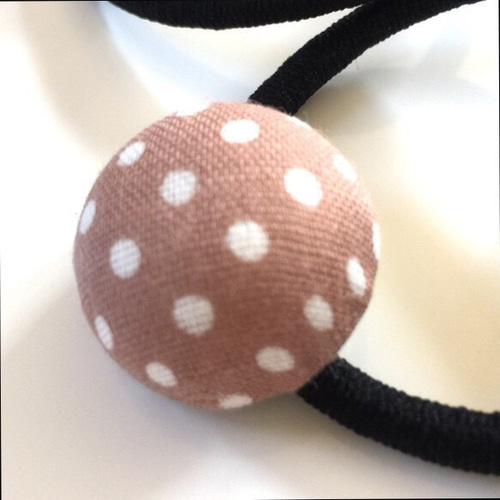 再々販】3個セット ぷっくり山くるみボタンのヘアゴム ヘアゴム