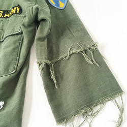 military shirt　Kid's Size（手刺繍,カスタム,キッズ,ミリタリー,シャツ） 2枚目の画像